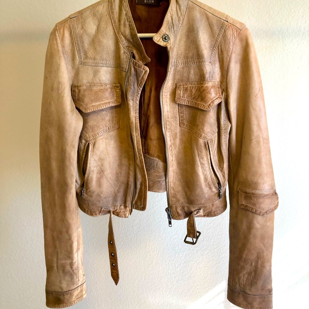 Small Italian Leather Moto Jacket